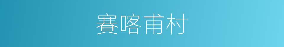 賽喀甫村的同義詞