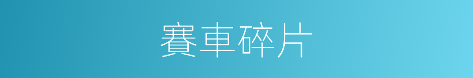 賽車碎片的同義詞