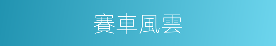 賽車風雲的同義詞