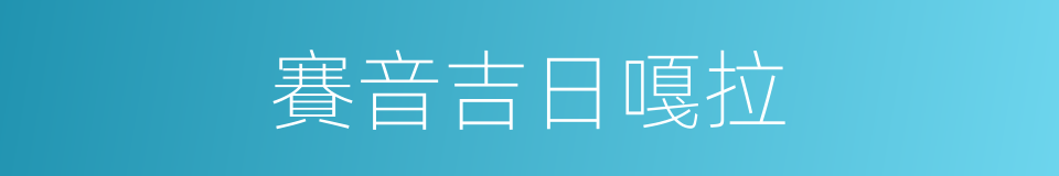 賽音吉日嘎拉的同義詞