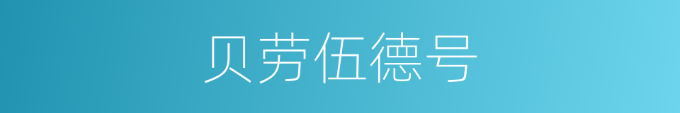 贝劳伍德号的同义词