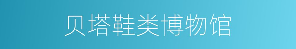 贝塔鞋类博物馆的同义词
