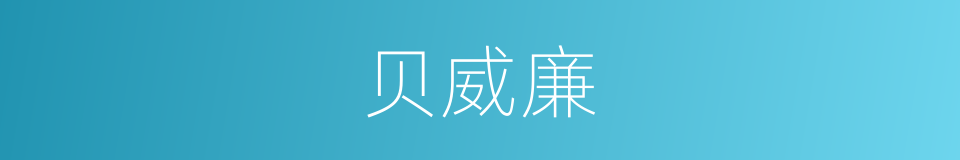 贝威廉的同义词