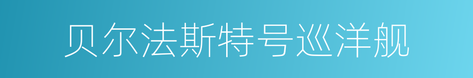 贝尔法斯特号巡洋舰的同义词
