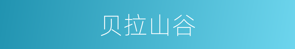 贝拉山谷的同义词