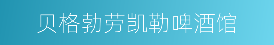 贝格勃劳凯勒啤酒馆的同义词