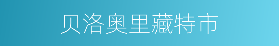 贝洛奥里藏特市的同义词