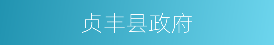 贞丰县政府的同义词