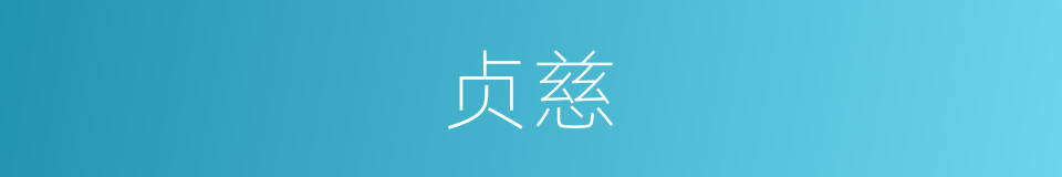 贞慈的同义词