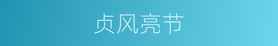 贞风亮节的意思