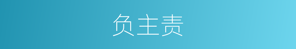 负主责的同义词