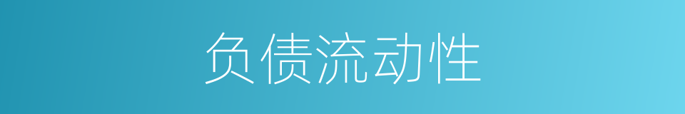 负债流动性的同义词