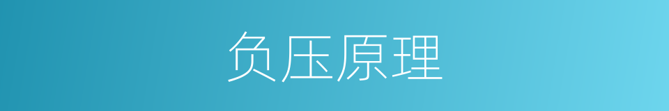 负压原理的同义词