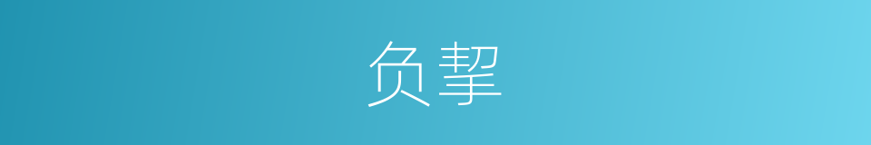 负挈的意思