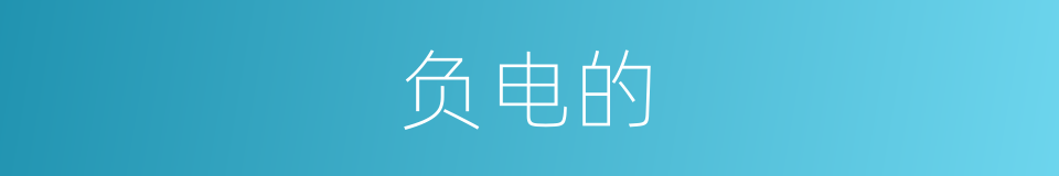 负电的的同义词