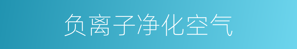 负离子净化空气的同义词