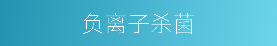 负离子杀菌的同义词