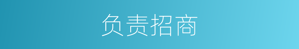 负责招商的同义词
