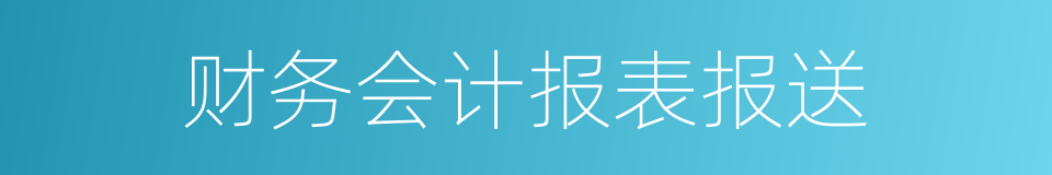 财务会计报表报送的同义词