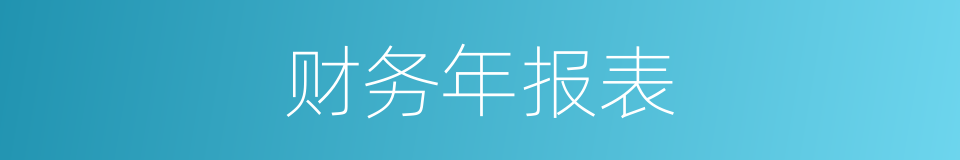 财务年报表的同义词