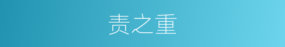 责之重的同义词