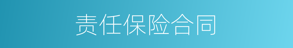 责任保险合同的同义词