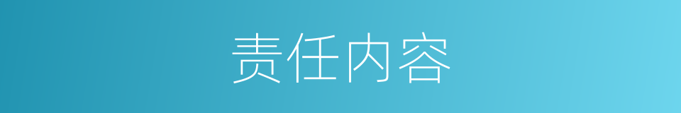 责任内容的同义词