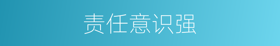 责任意识强的同义词