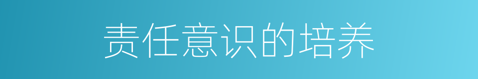 责任意识的培养的同义词