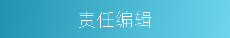 责任编辑的意思