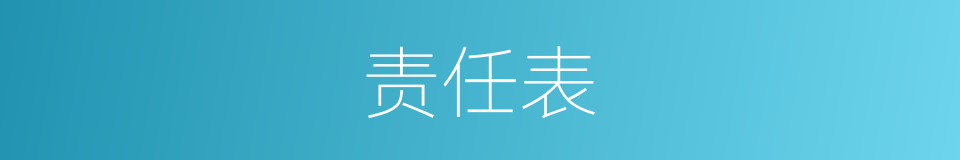 责任表的同义词