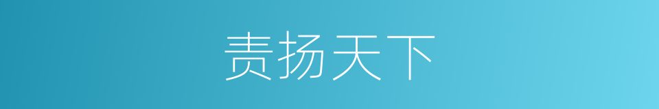 责扬天下的同义词