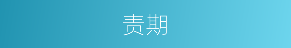 责期的意思