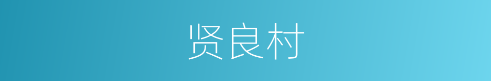 贤良村的同义词
