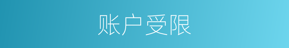 账户受限的同义词