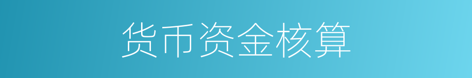 货币资金核算的同义词