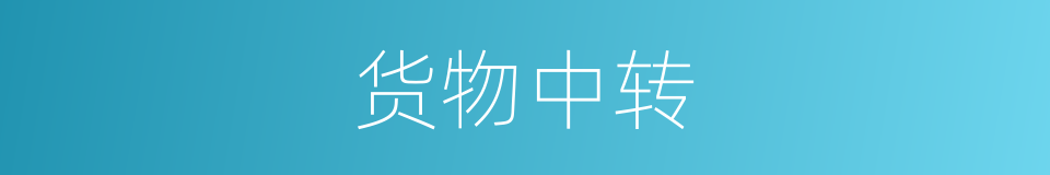 货物中转的同义词