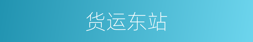 货运东站的同义词