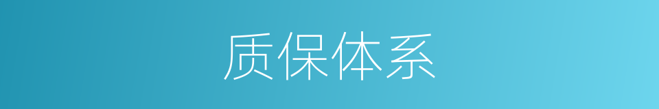 质保体系的同义词