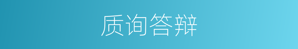 质询答辩的同义词