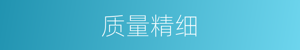 质量精细的同义词