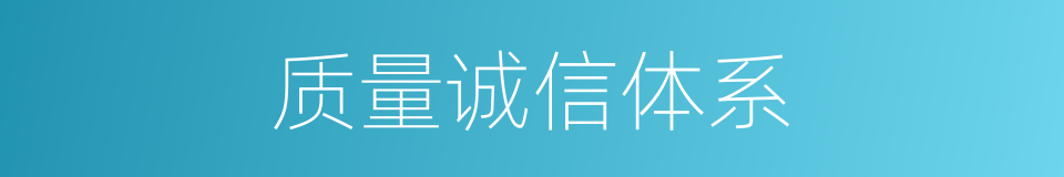 质量诚信体系的同义词