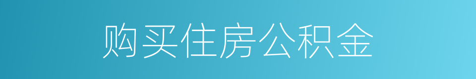 购买住房公积金的同义词