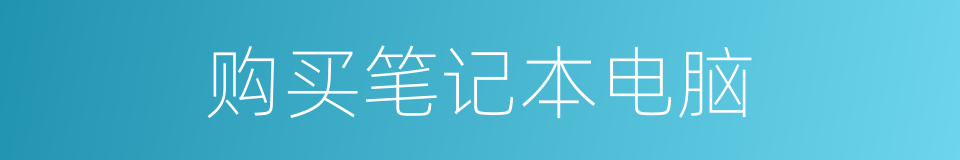 购买笔记本电脑的同义词