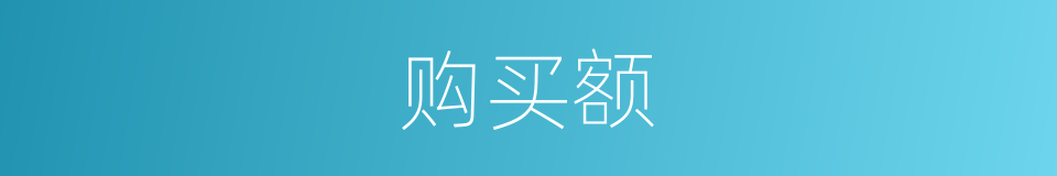 购买额的同义词