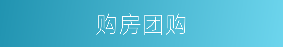 购房团购的同义词