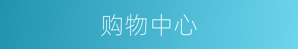 购物中心的意思