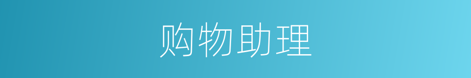 购物助理的同义词