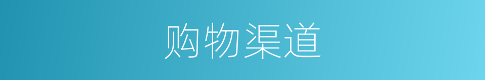 购物渠道的同义词