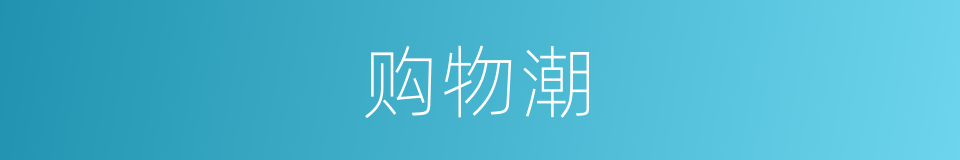 购物潮的同义词